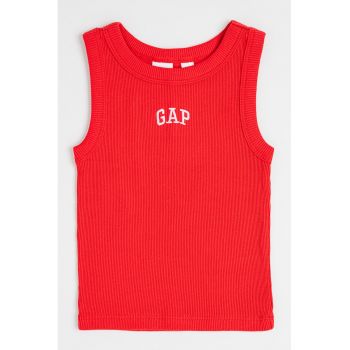 Top striat cu logo brodat