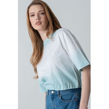 Tricou crop cu model uni