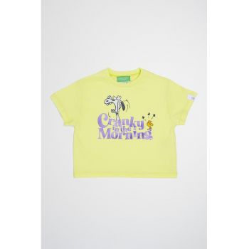 Tricou cu decolteu la baza gatului si Peanuts