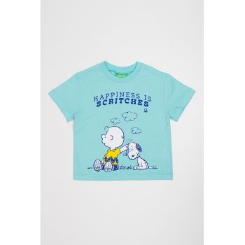 Tricou cu decolteu la baza gatului si Peanuts