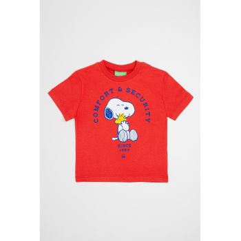 Tricou cu decolteu la baza gatului si Peanuts