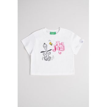 Tricou cu decolteu la baza gatului si Peanuts