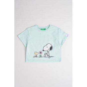 Tricou cu decolteu la baza gatului si Peanuts