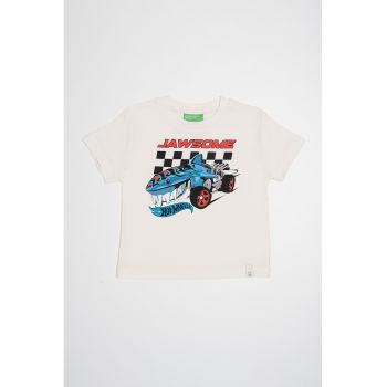 Tricou cu imprimeu Hot Wheels
