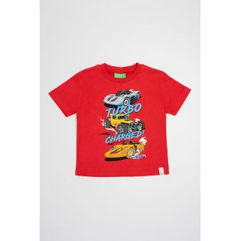 Tricou cu imprimeu Hot Wheels