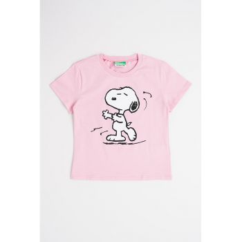 Tricou de bumbac cu impriemu Peanuts