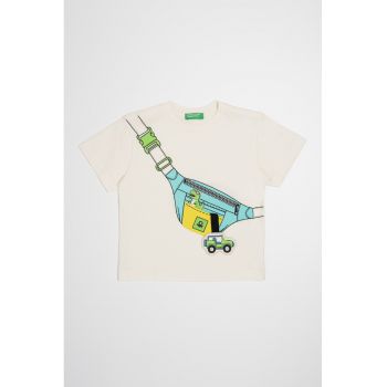 Tricou de bumbac cu imprimeu grafic