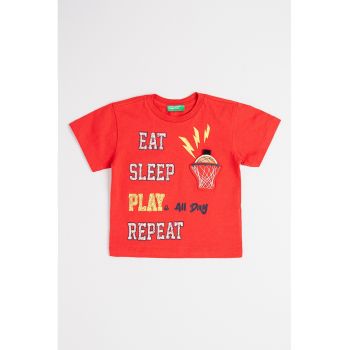Tricou de bumbac cu imprimeu grafic