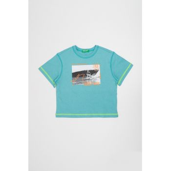 Tricou de bumbac cu imprimeu grafic