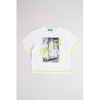 Tricou de bumbac cu imprimeu grafic