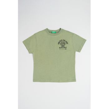Tricou de bumbac cu imprimeu logo