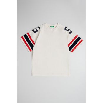 Tricou de bumbac cu imprimeu text