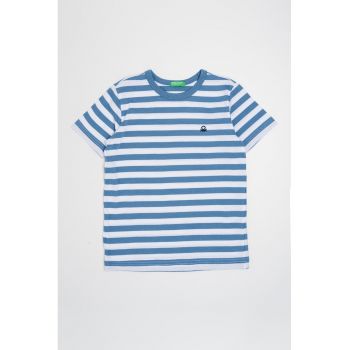 Tricou de bumbac cu model in dungi