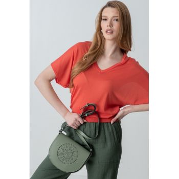 Tricou de lyocell cu decolteu in V