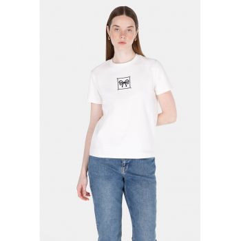 Tricou din amestec de bumbac cu imprimeu discret