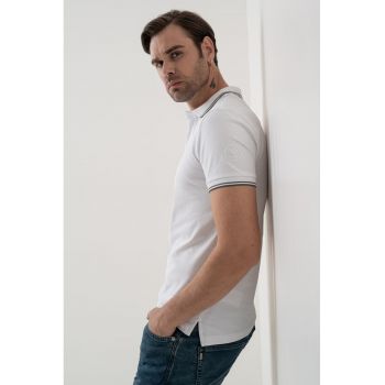 Tricou polo cu model in dungi
