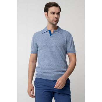 Tricou polo slim fit din amestec de bumbac