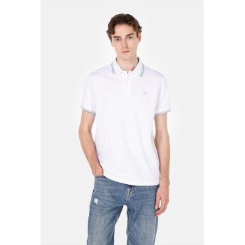 Tricou regular fit cu guler polo