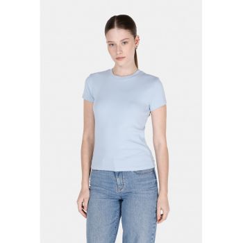 Tricou slim fit din amestec de bumbac
