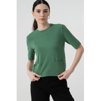 Tricou uni cu buzunare