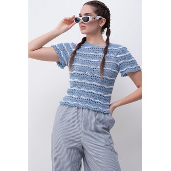 Bluza de crosetata cu maneci scurte