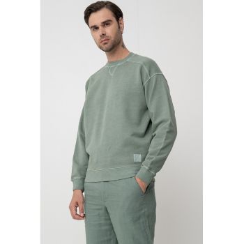 Bluza de trening din bumbac cu decolteu la baza gatului
