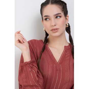 Bluza-tunica cu dungi stralucitoare Bika