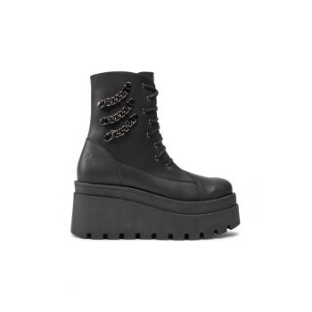 Botine Emery Negru -  Piele ecologica