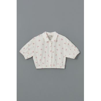 Camasa crop cu funde