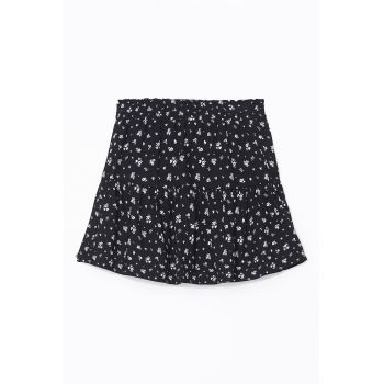 Fusta evazata cu model floral