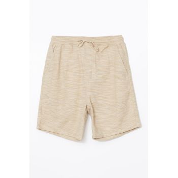 Pantaloni de trening scurti cu croiala regular-fit si snur
