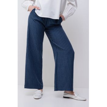 Pantaloni drepti cu dungi