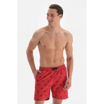Pantaloni scurti de baie cu imprimeu tropical