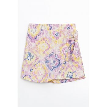 Pantaloni scurti supradimensionati cu model tie dye