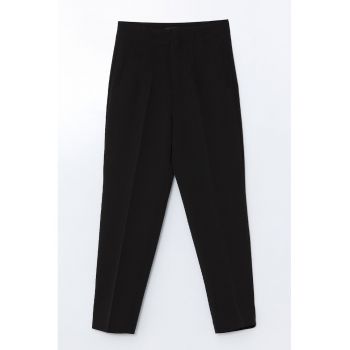 Pantaloni uni cu talie inalta