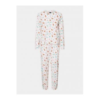 Pijama dama -  303011994 - Bumbac - Alb