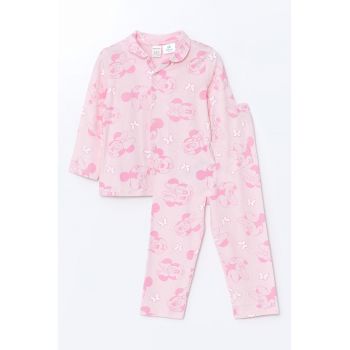 Pijama de bumbac cu imprimeu Minnie Mouse