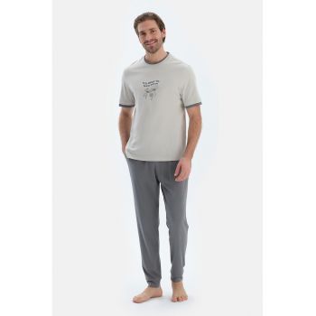Pijama din amestec de modal cu snur