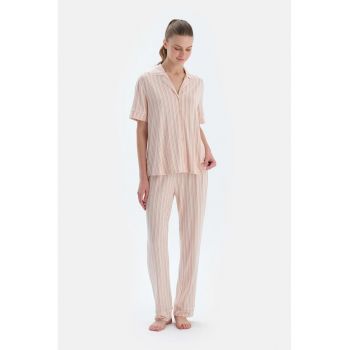 Pijama in dungi din amestec de bumbac