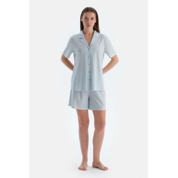 Pijama scurta din amestec de modal cu dungi