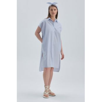 Rochie-camasa asimetrica cu slituri laterale
