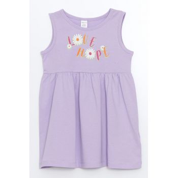 Rochie cu croiala in A si imprimeu grafic