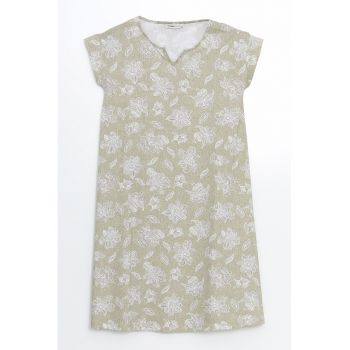 Rochie cu maneci scurte si model floral