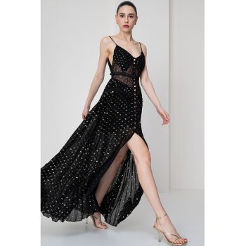 Rochie lunga cu decolteu in V