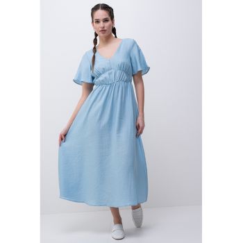 Rochie maxi cu decolteu in V