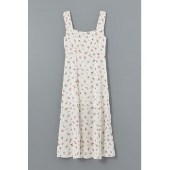 Rochie midi cu model floral