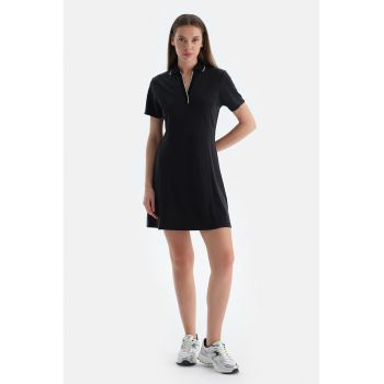 Rochie-tricou din amestec de lyocell cu detalii contrastante