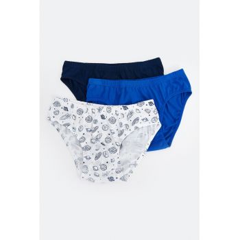 Set de chiloti din bumbac cu imprimeu - 3 Perechi