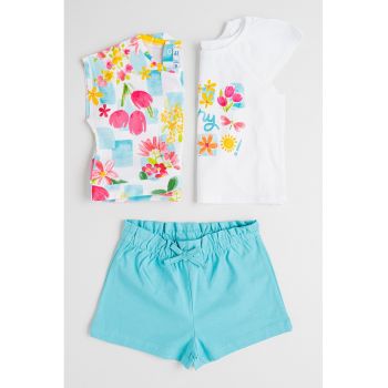 Set de tricouri si pantaloni scurti - 3 piese