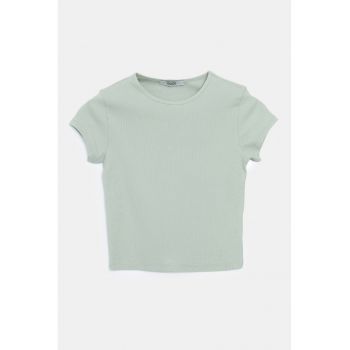 Tricou crop din amestec de bumbac
